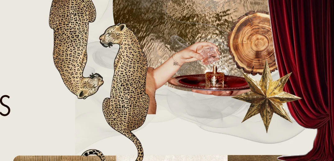 Moodboard: dorado, terciopelo y cristal